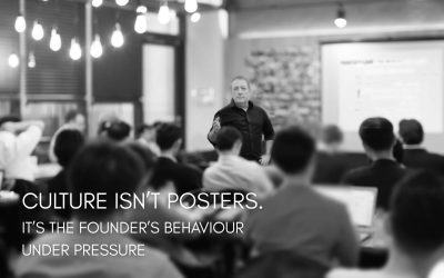Culture isn’t posters. It’s the founder’s behaviour under pressure